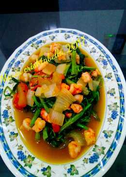 Kangkung cah udang(saos tiram)