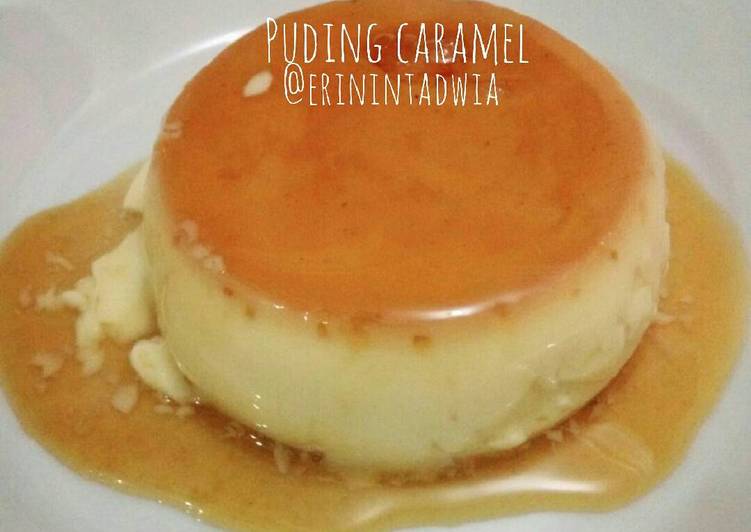 bahan dan cara membuat Puding Caramel (Custard)