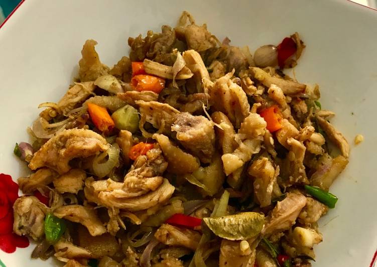 resep masakan Ayam Sambal Matah Suwir Ala Ala