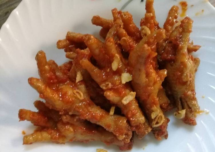 resep lengkap untuk Ceker Balado pedas enak