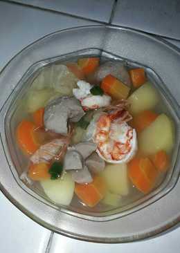 Sayur soup Udang + Bakso