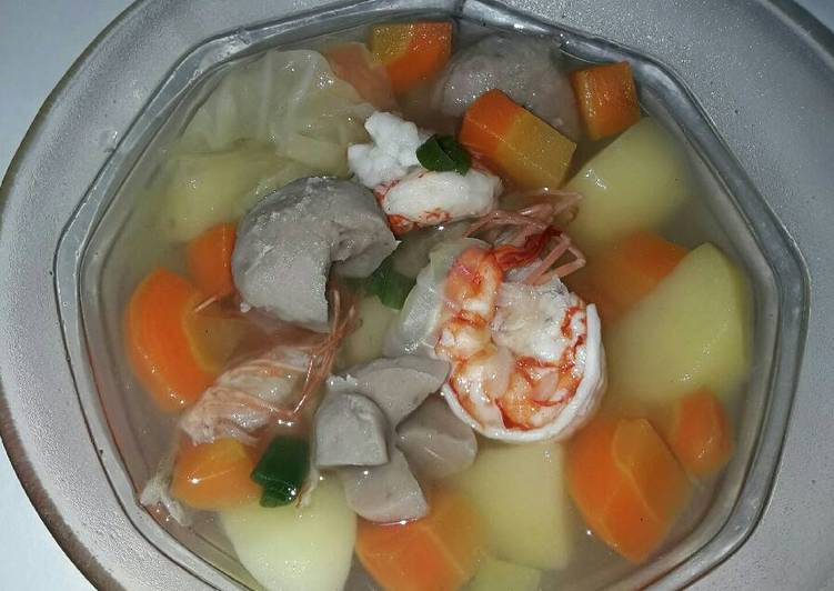 gambar untuk cara membuat Sayur soup Udang + Bakso