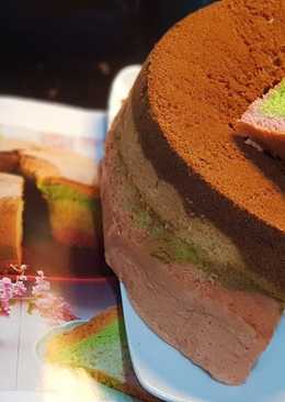 Rainbow chiffon cake #PR_anekaChiffon
