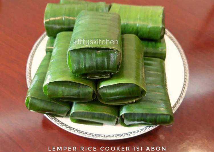 Resep Lemper Rice Cooker Isi Abon Kiriman dari K1ttyskitchen by Ita
