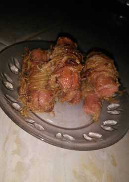 Sosis selimut mie dan telur