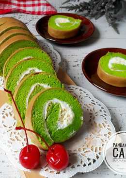 Pandan Roll Cake/ Bolu Gulung Pandan Super Lembut