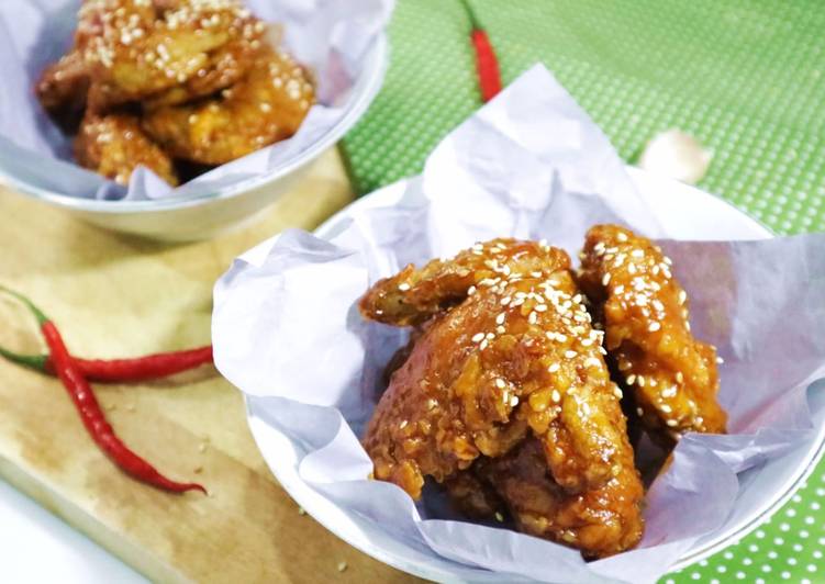 gambar untuk cara membuat Sayap Ayam Madu (Honey Chicken Wings)