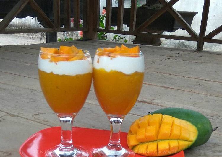 cara membuat King Mango Thai (Jus Mangga Kekinian)