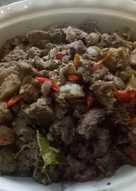 Tumis daging kpala sapi pedas