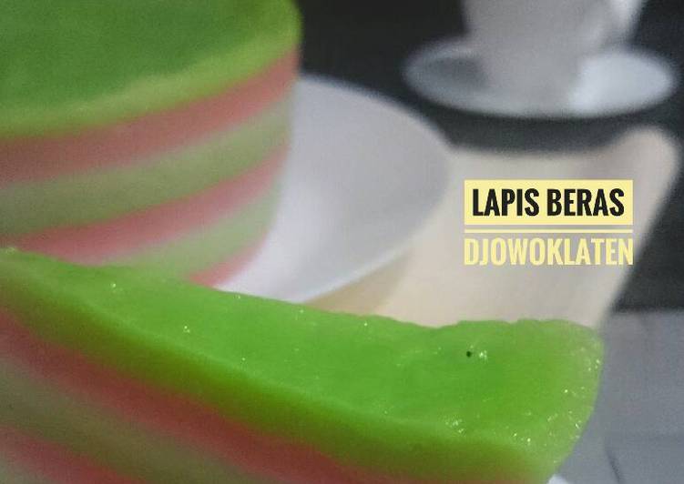 bahan dan cara membuat Lapis Beras