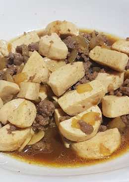 Tofu tumis daging cincang