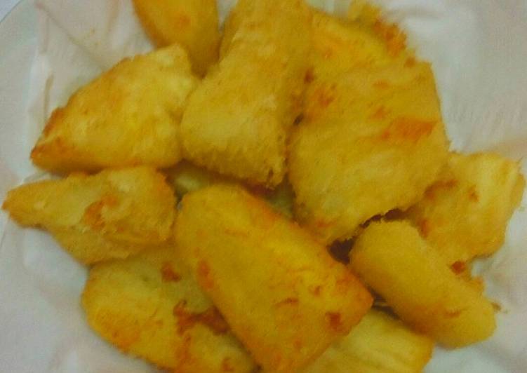 cara membuat Singkong goreng bawang putih (Garlic cassava)