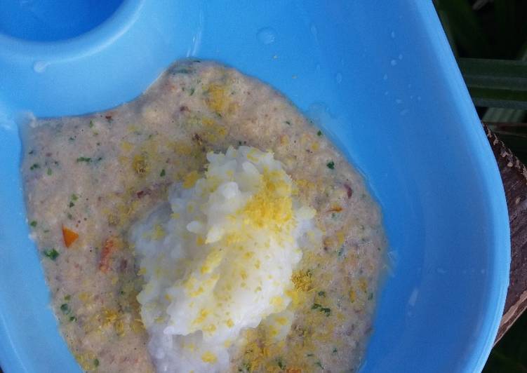 gambar untuk cara membuat Bubur daging sayuran ??