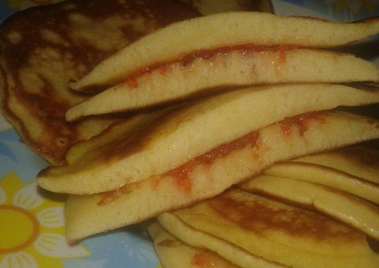 resep lengkap untuk Dorayaki / Pancake Simple