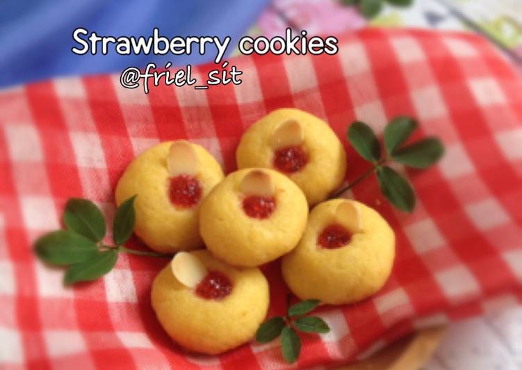 gambar untuk resep makanan Easy strawberry cookies