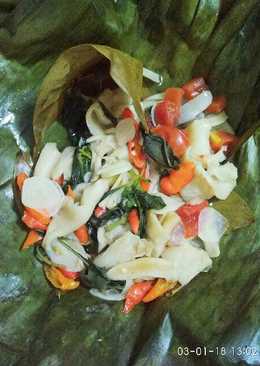 Pepes Jamur Tiram Bumbu Iris