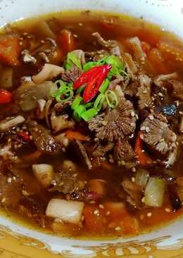 Sup Cumi Jamur Asam Pedas