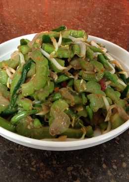 Tumis Pare, kacang panjang campur toge