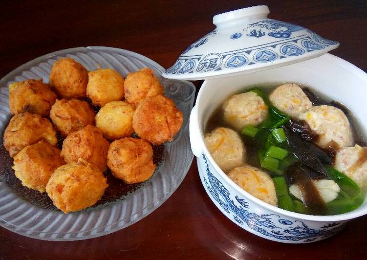 resep lengkap untuk Sup Bola Tahu Kornet Balita Q