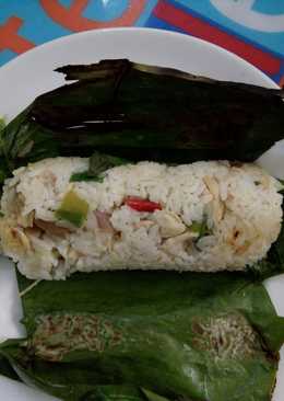 Nasi bakar udang sederhana