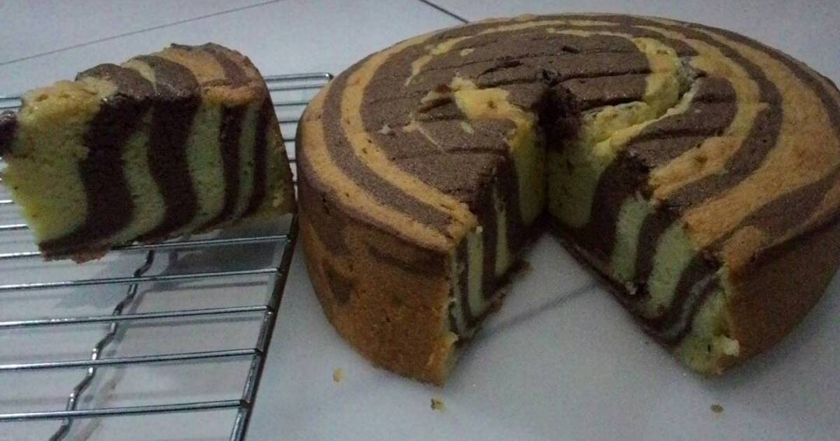 Resep Zebra cake putih telur Resep Zebra cake putih telur
