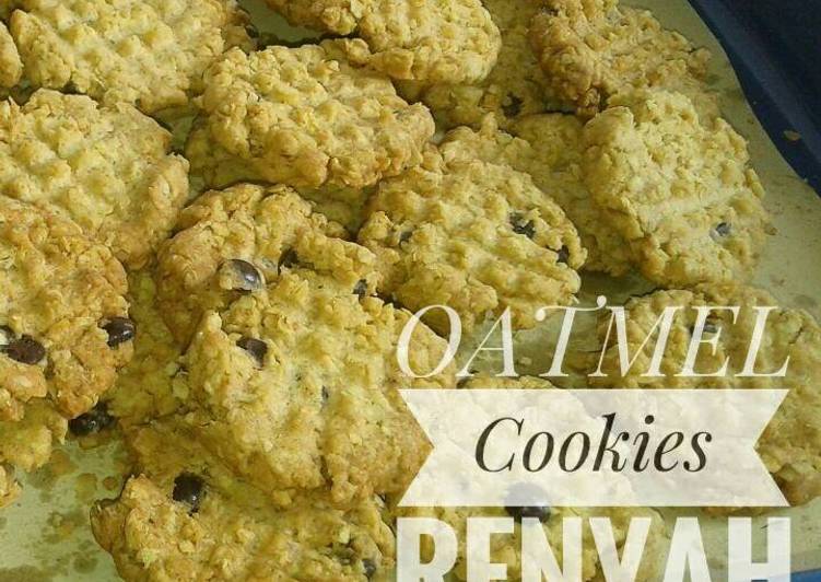 bahan dan cara membuat Oatmel cookies renyah banget ??