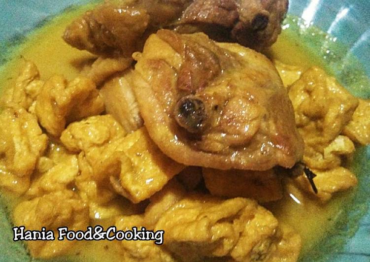 gambar untuk resep makanan Kari Ayam Tahu Kuah Santan