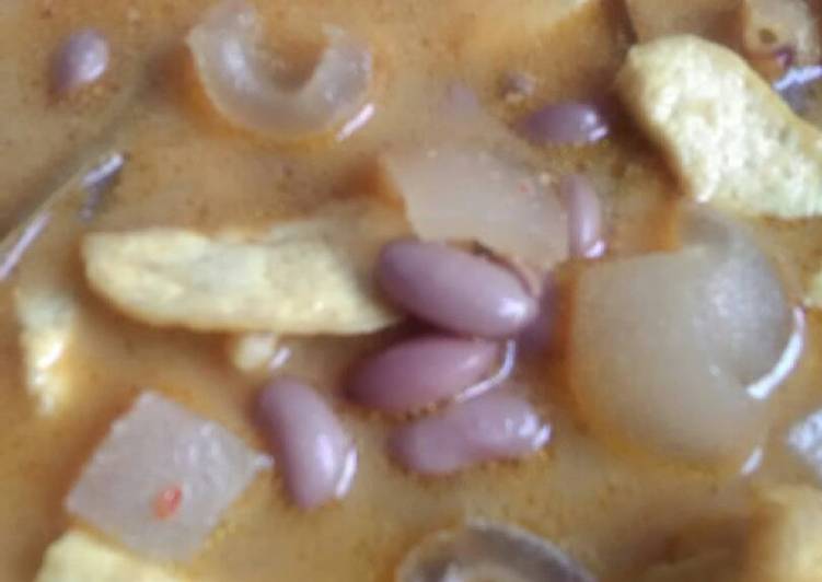 Resep Gulai kulit,kacang merah+tahu Oleh Ratna
