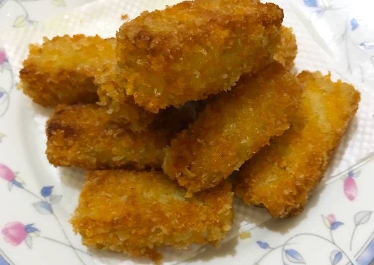 resep Homemade Cheesy Chicken Nugget