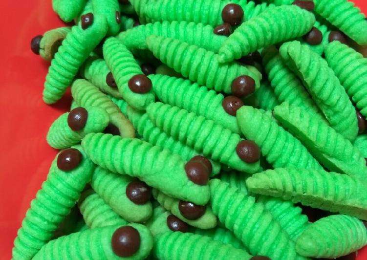 gambar untuk resep makanan Caterpillar cookies