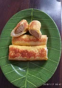 Roti sosis (bekal anak)