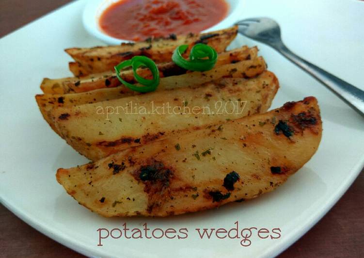 gambar untuk cara membuat Potatoes wedges