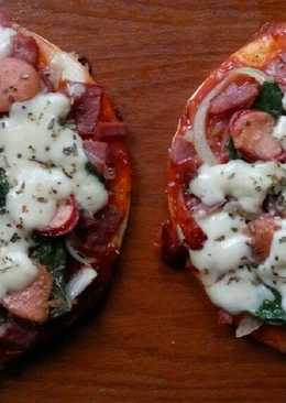 Pizza Bayam Daging Asap