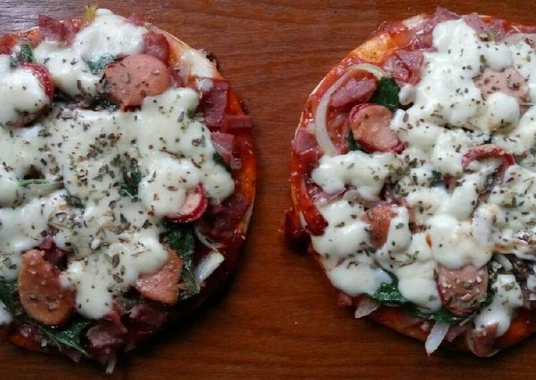 gambar untuk resep makanan Pizza Bayam Daging Asap