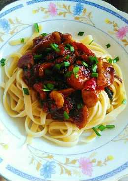 Spaghetti Black sweet fettuccine