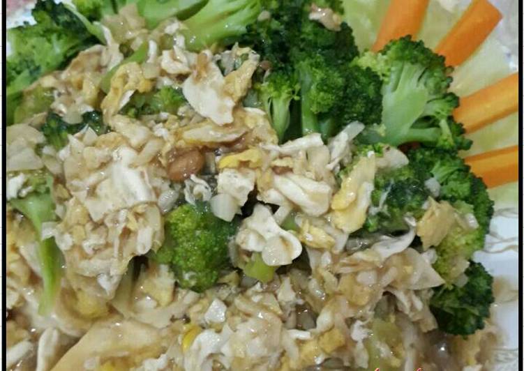 resep lengkap untuk Brokoli Siram Tahu Telur