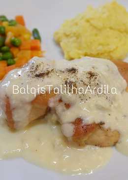 Grilled Chicken with creamy sauce rumahan