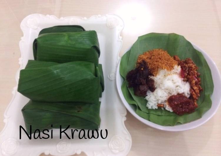 bahan dan cara membuat Nasi Krawu khas Gresik