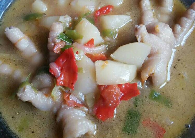 resep masakan Sup ceker pedas gurih super creamy! ?? (no MSG)