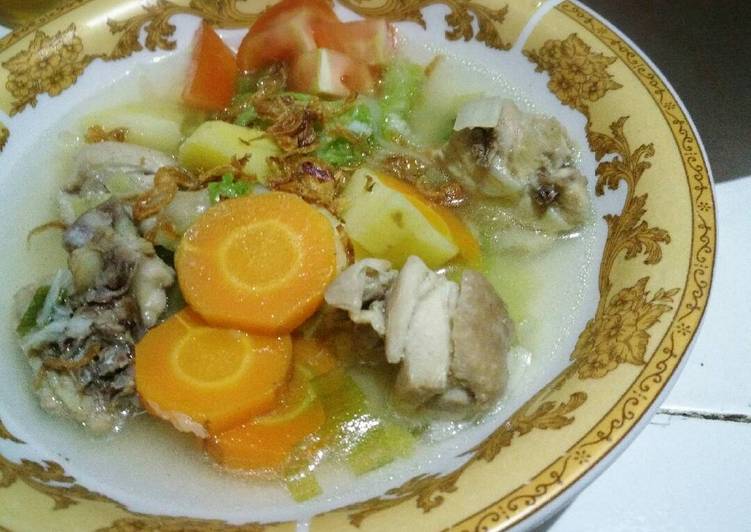 resep Chicken soup 15 menit jadi