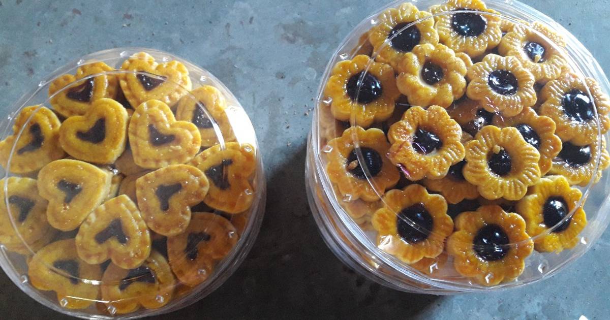 Resep Nastar bunga blueberry oleh ann ivone - Cookpad