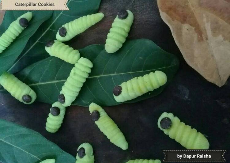gambar untuk cara membuat Caterpillar Cookies