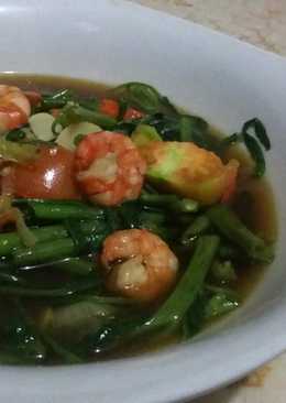 Tumis kangkung udang simple