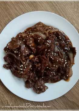 Daging Iris Tipis Saus Teriyaki