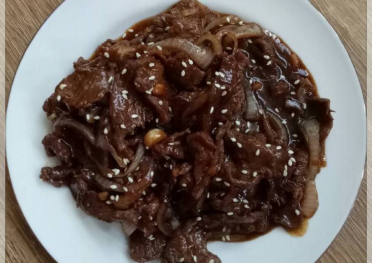 gambar untuk cara membuat Daging Iris Tipis Saus Teriyaki