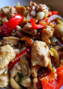 Tumis Ayam Jamur Paprika #BikinRamadanBerkesan