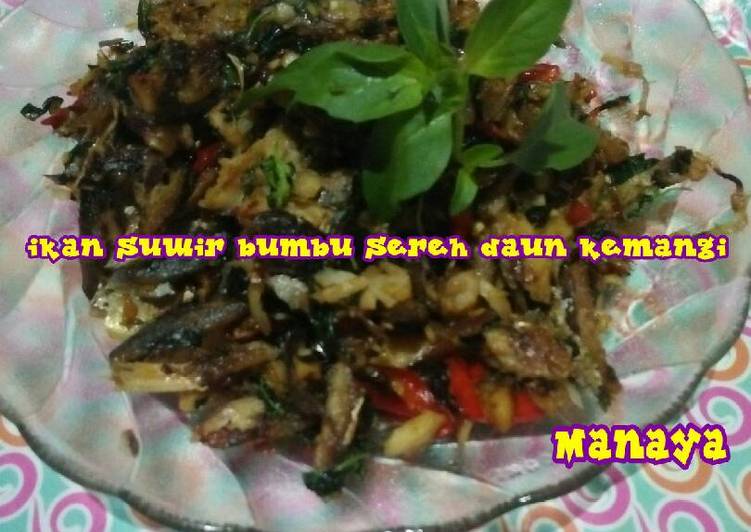 resep Ikan suwir bumbu sereh daun kemangi