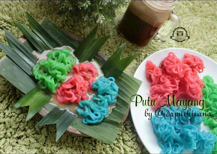 resep lengkap untuk Putu Mayang (Petulo)