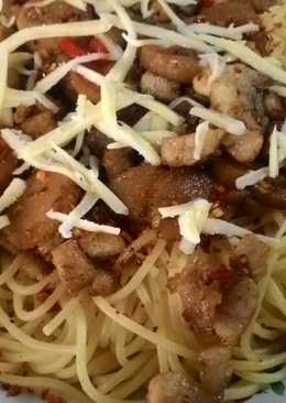 Spaghetti aglio olia ala anak kost