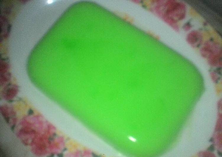 cara membuat Puding santan rasa pandan